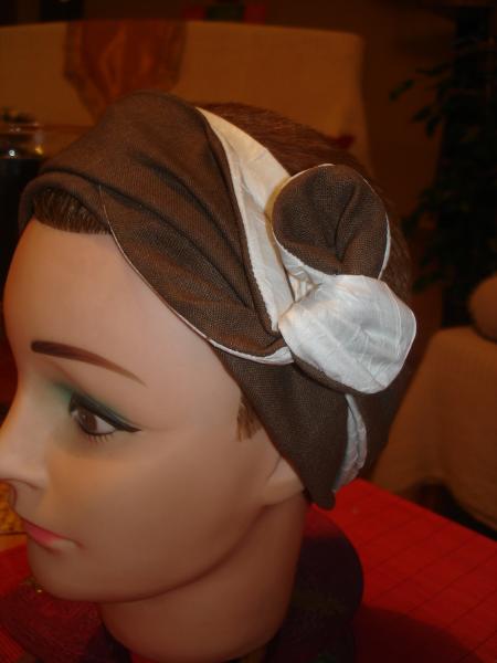 le turban de l't modulable bi- colore.