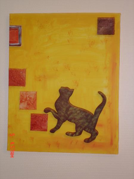 toile chat en quatre parties